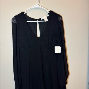 Altar'd State Black Long Sleeve Dress